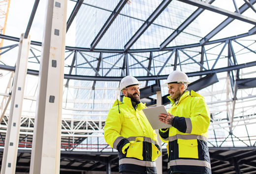 men-engineers-standing-outdoors-on-construction-talking about EASI Control